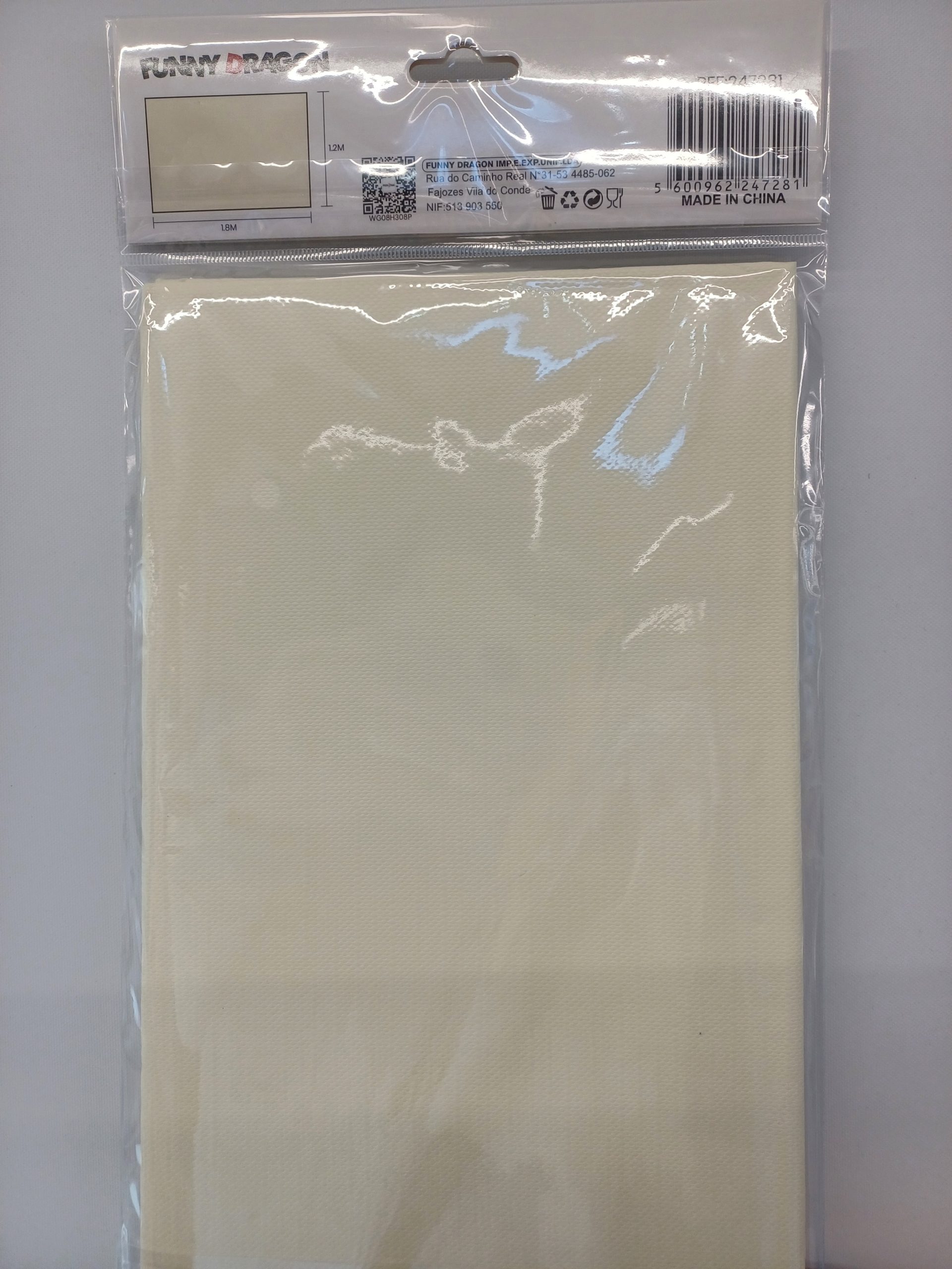 Nappe en papier jaune 12x180cm