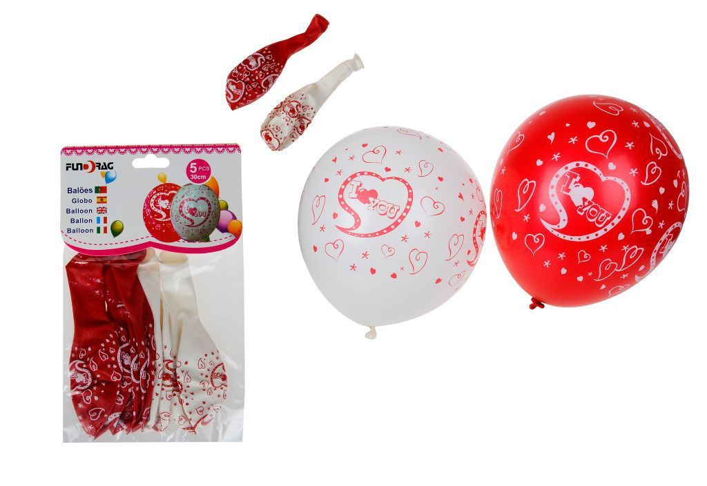 Ballons Love You 5 pièces 30cm