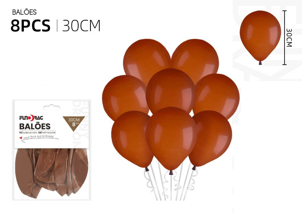 Ballons jaunes 30cm 8 pièces.