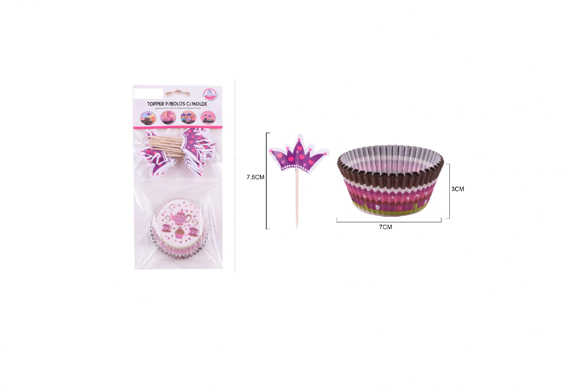 Formulaires en papier avec 24pcs Topper