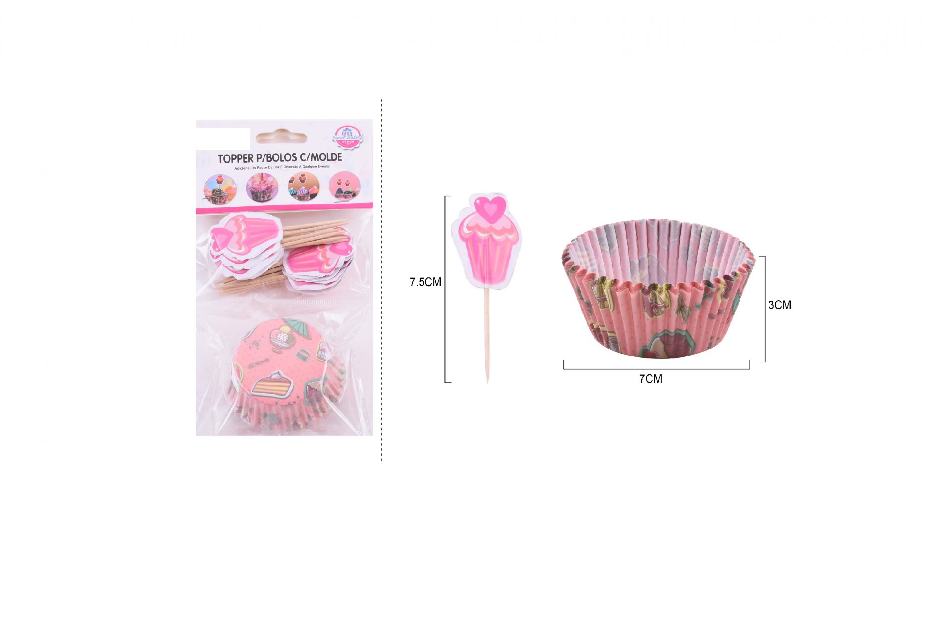 Formulaires en papier avec 24pcs Topper