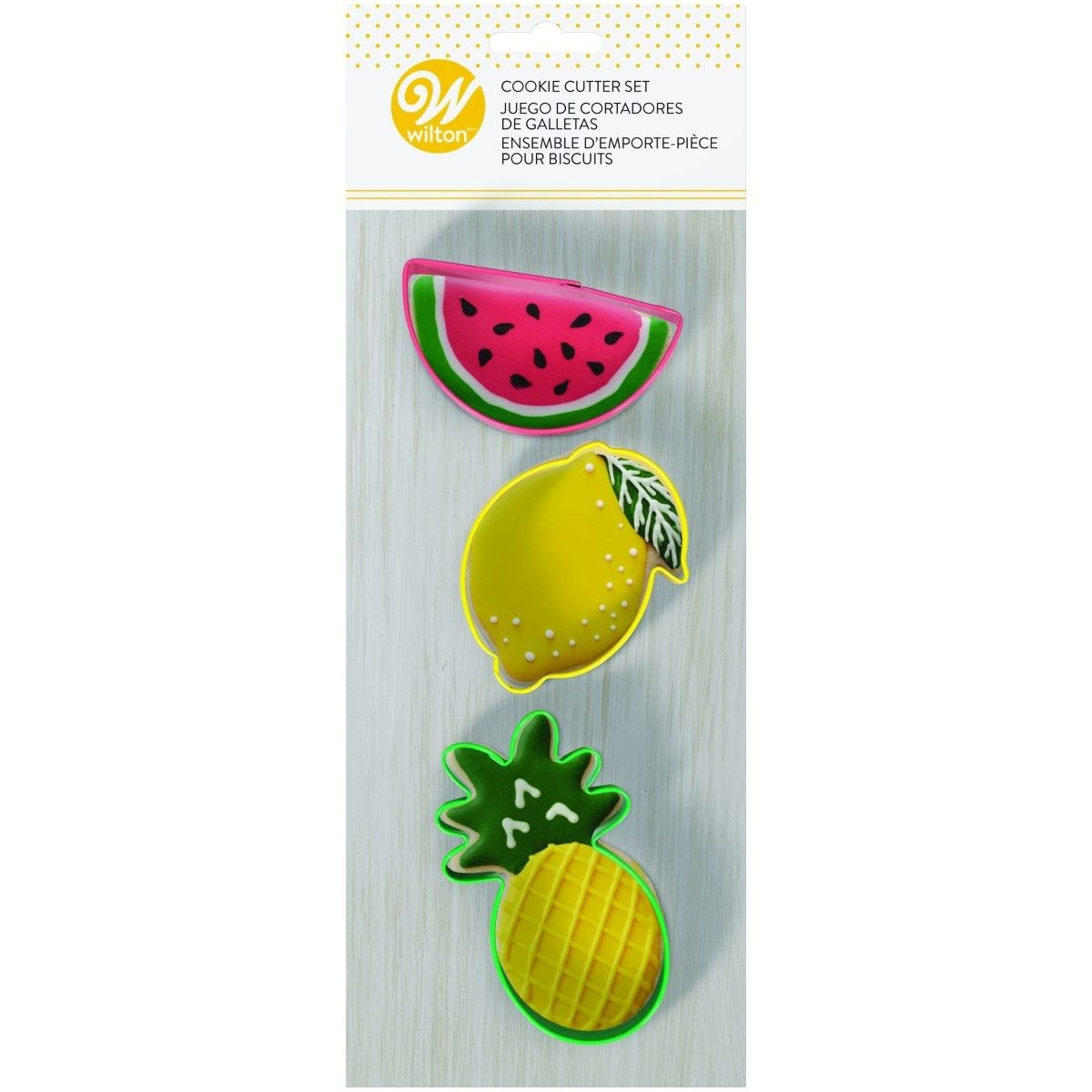 Lot de 3 emporte-pièces ananas, pastèque et citron