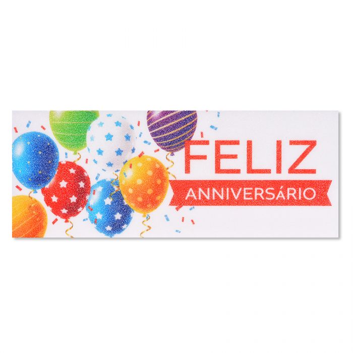 Plaque de joyeux anniversaire 2mod Host 10x4cm boîte de 120