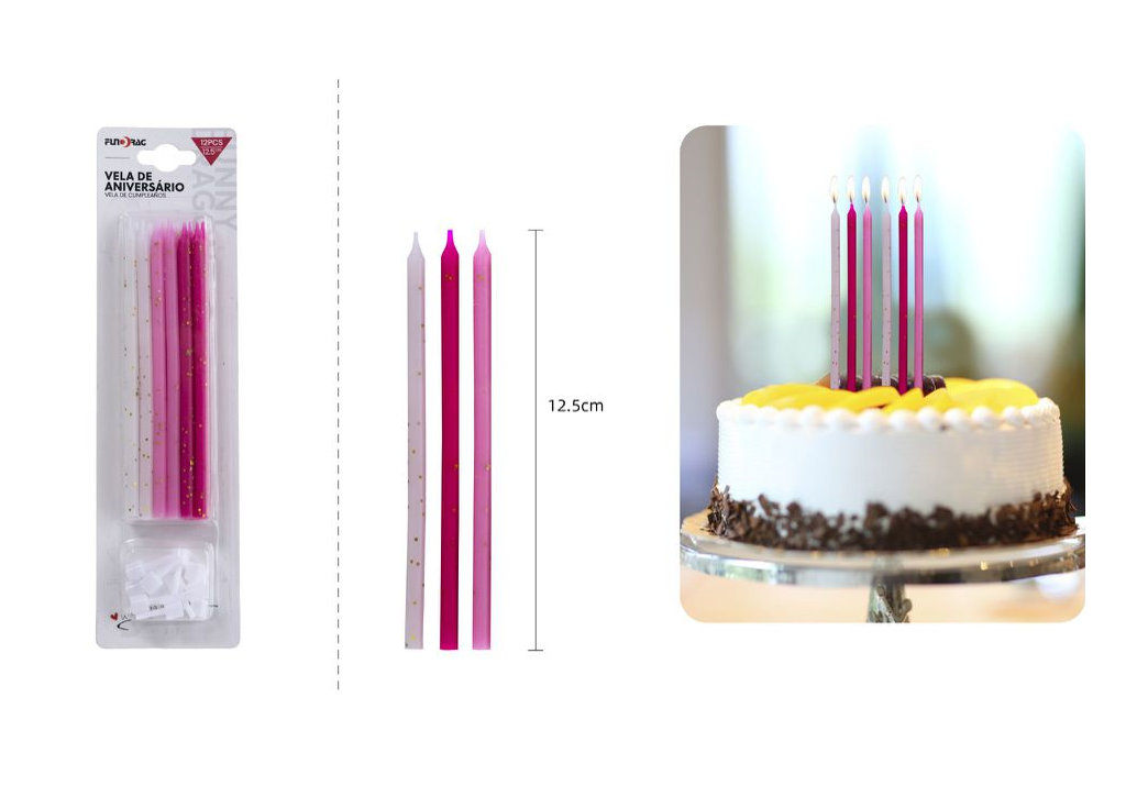 Bougies 3 Couleurs Coffret 12