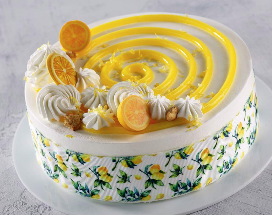 Ruban en tissu et acétate avec citrons H4cmx1MT