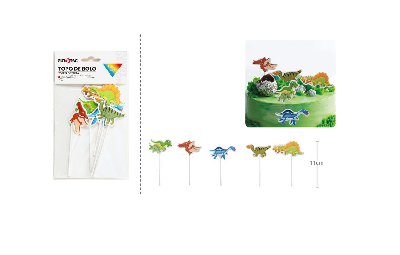 Gâteau dinosaure 14.5cm 6Pcs