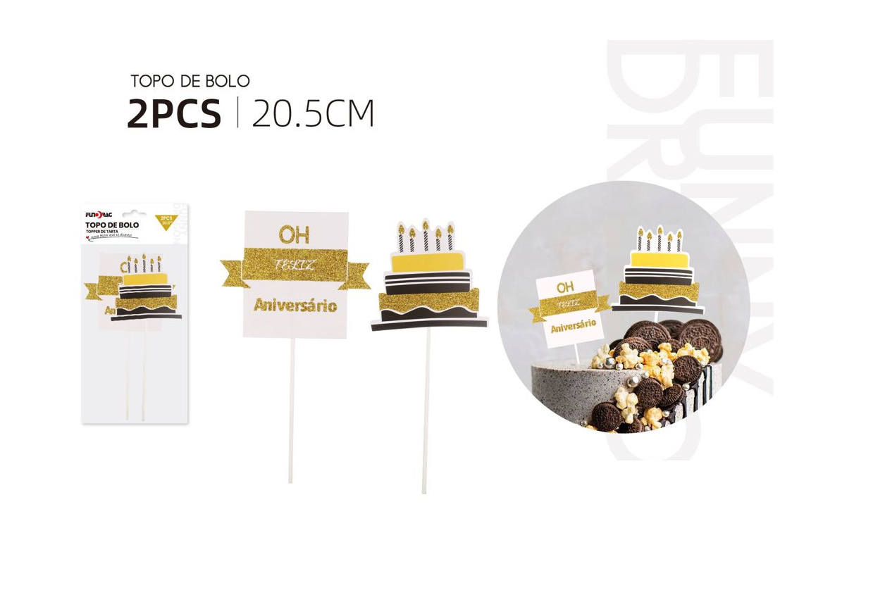 Ornement Joyeux Anniversaire 20,5 cm 2 pièces