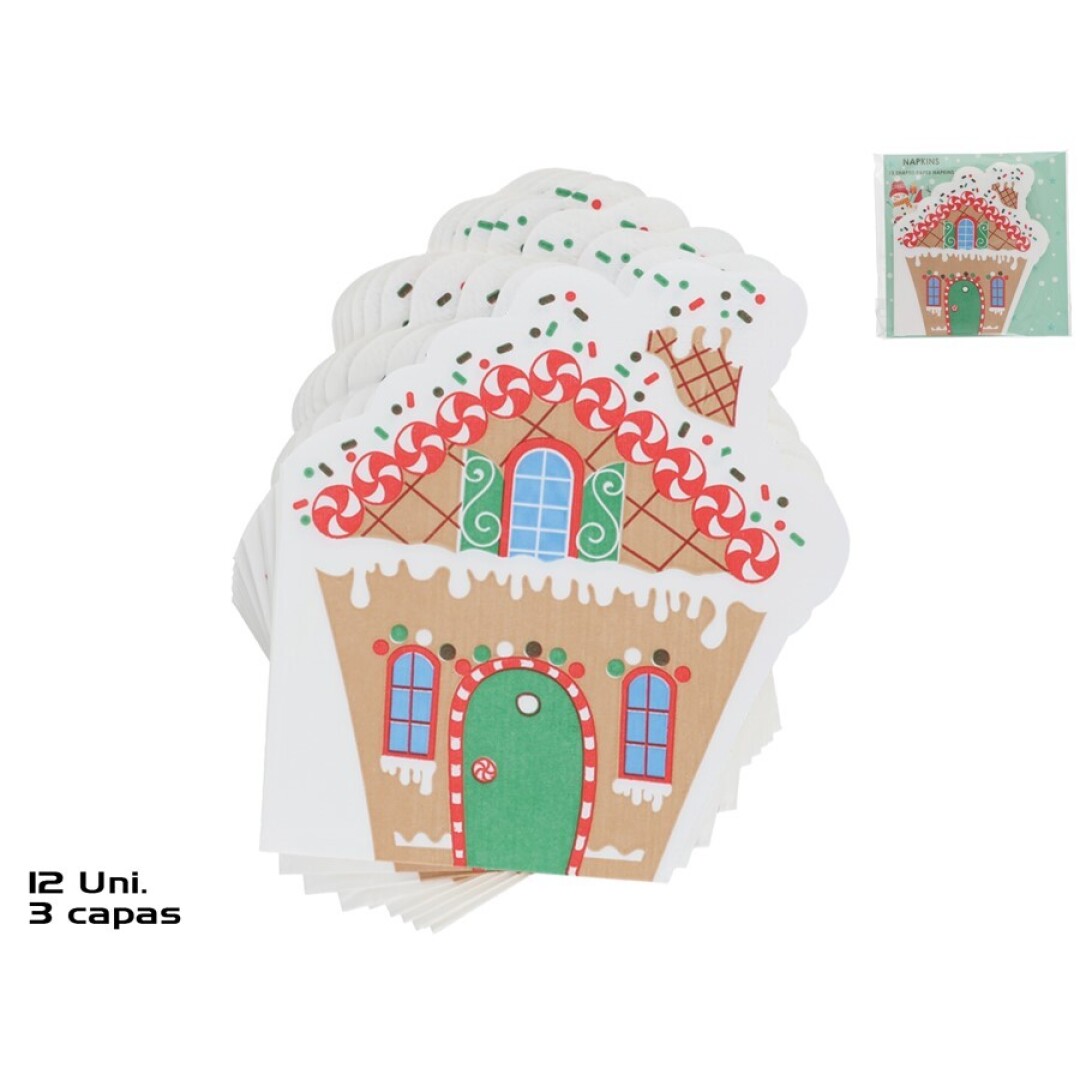 Serviette de Noël 15x14cm Emb.12