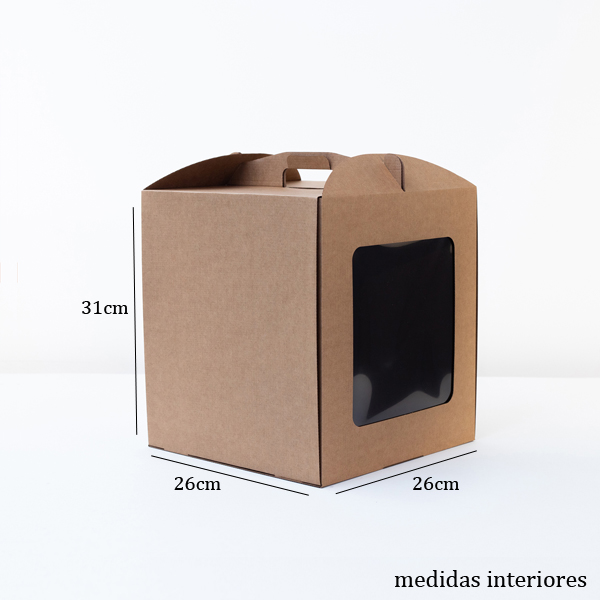 Boîte 26x26x31 avec fenêtre KRAFT