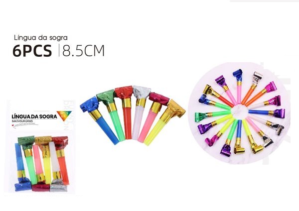 Langue de belle-mère colorée 6,5 cm Sc.6