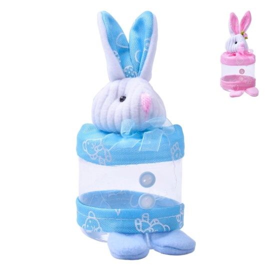 Flacon en PP décoré de motifs de Pâques (8 x 17 cm)