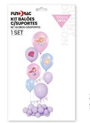 Kit ballon sirène avec support 21 pièces.