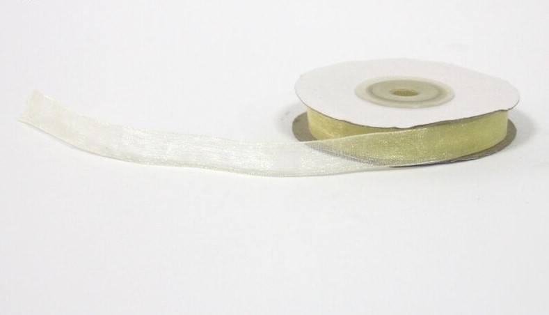 Ruban d’organza crème 1cmx20mt