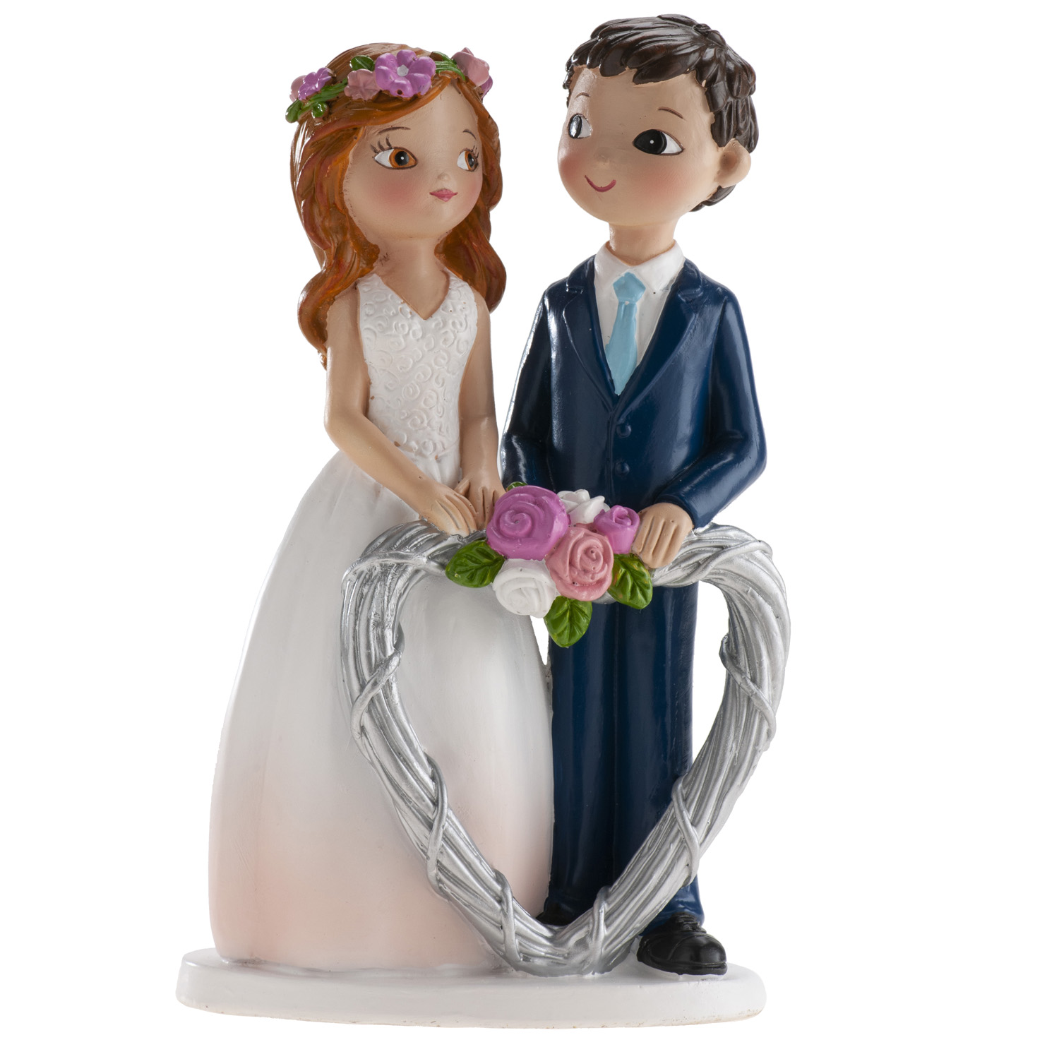 Mariés avec coeur 16cm
