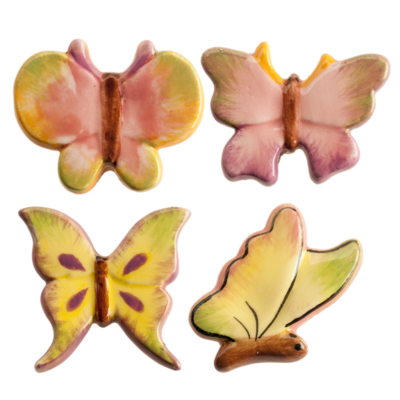 Cadeau en céramique Papillons 3cm 4 modèles Sc