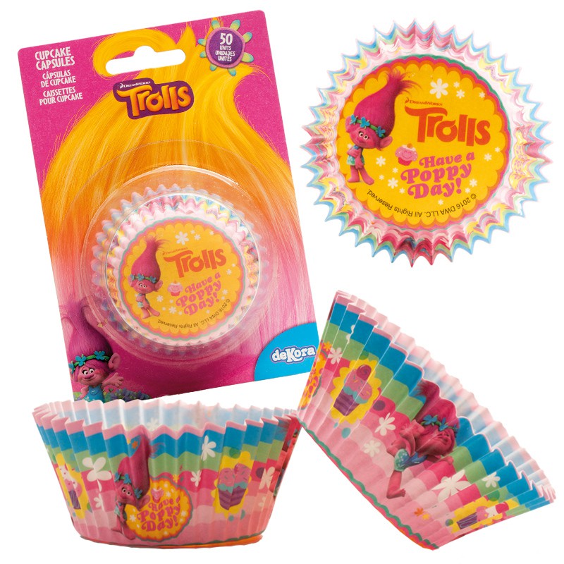 Trolls figurines en papier 5cm 50 unités.