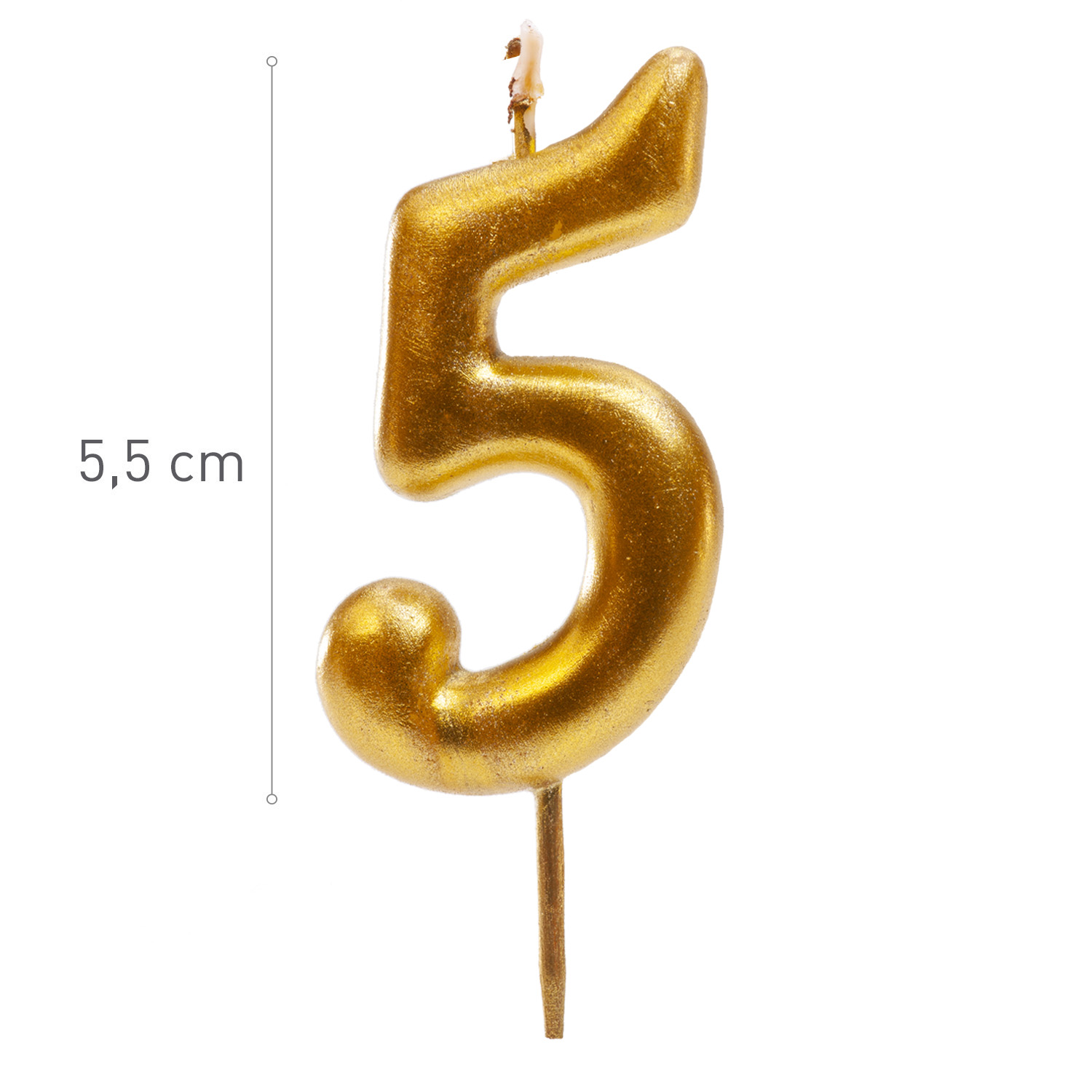 Bougie Dorée 5.5cm N°5