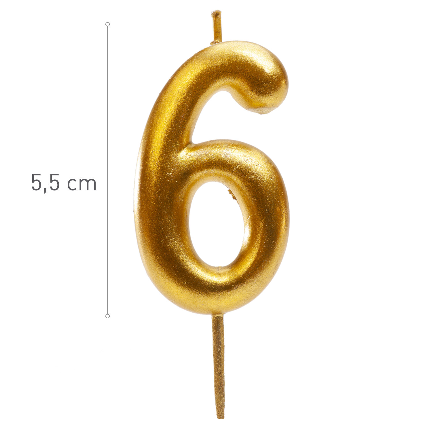 Bougie Dorée 5.5cm N°6
