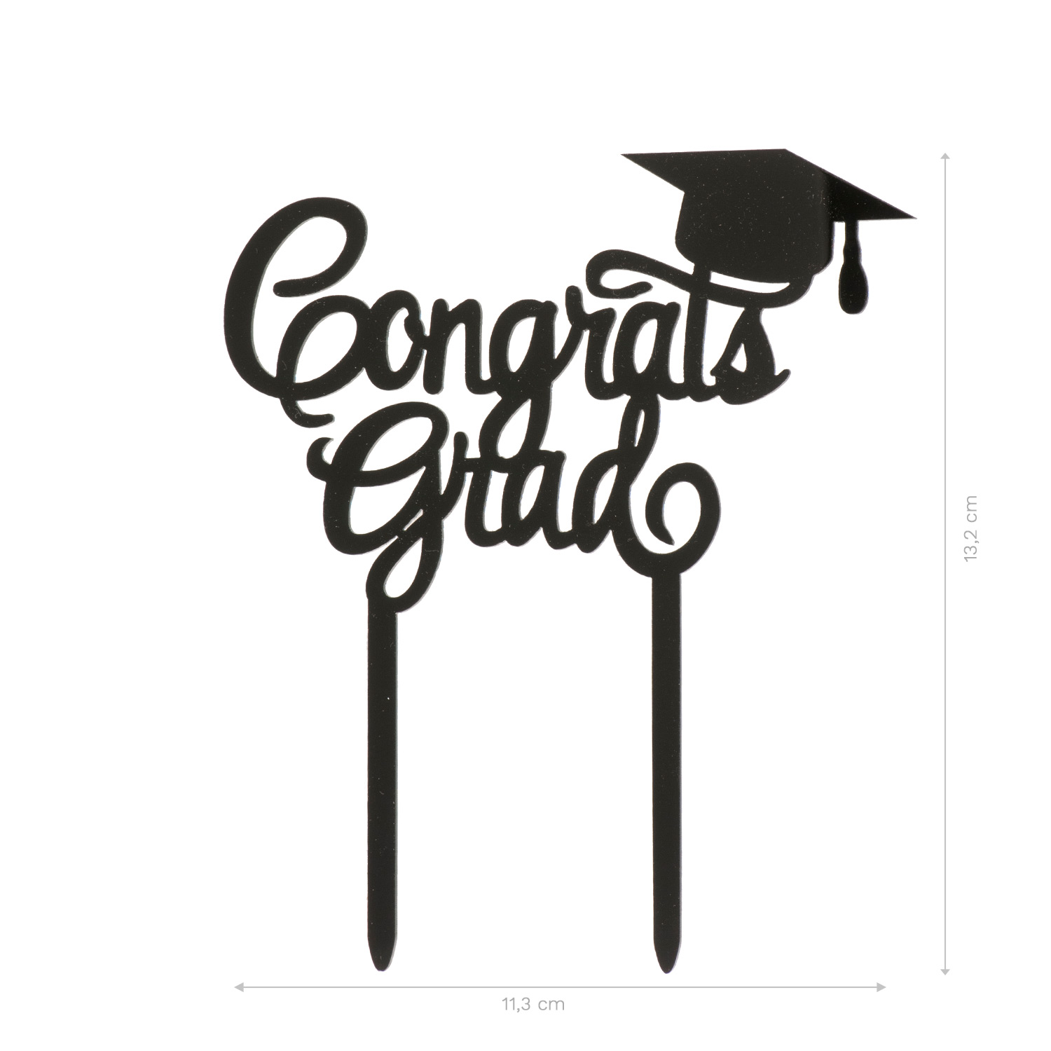 Décoration de gâteau de graduation (13,2 x 11,3 cm)