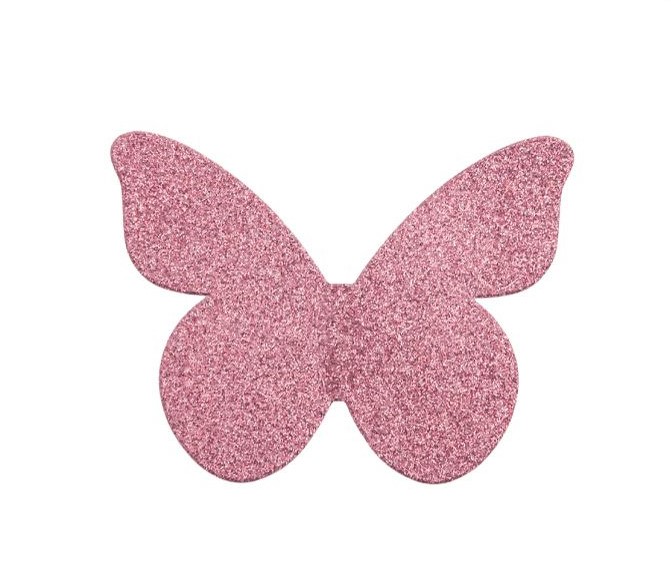 Papillon décoratif Or Rose 3D 10cm 12Pcs