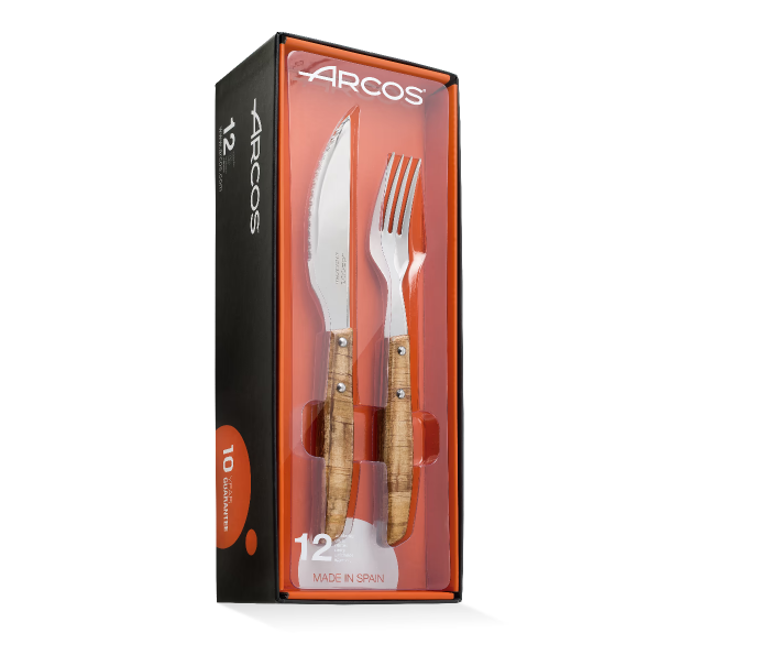 Ensemble de couteaux et fourchettes pour la viande, 12 pièces.