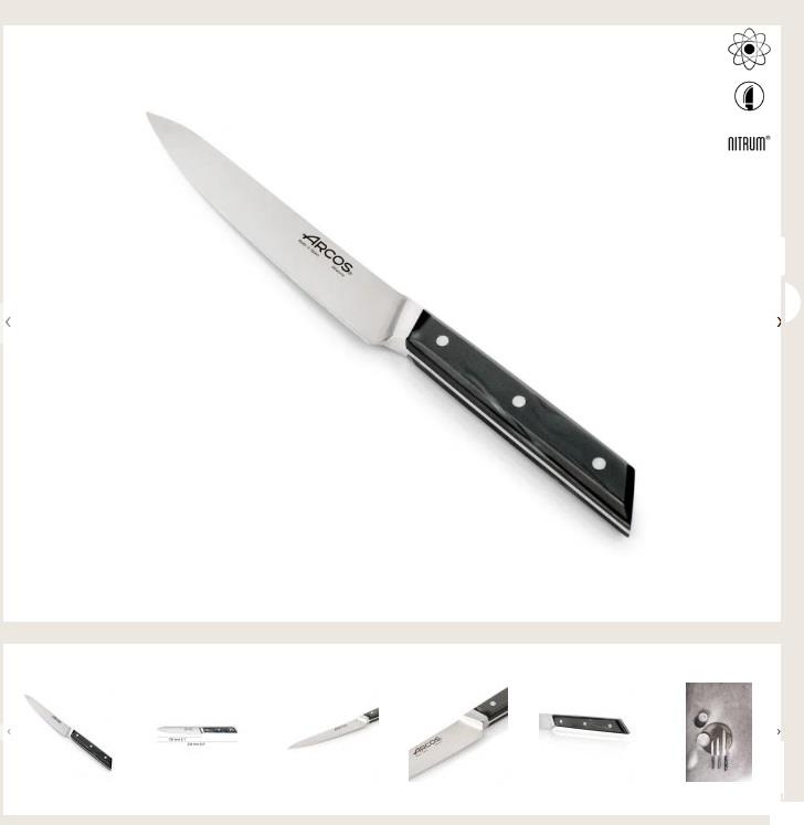 Couteau à steak noir Micropearl Arcos 110mm