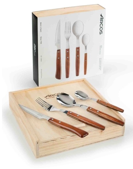 Couverts Arches avec poignées en bois 16 pcs.