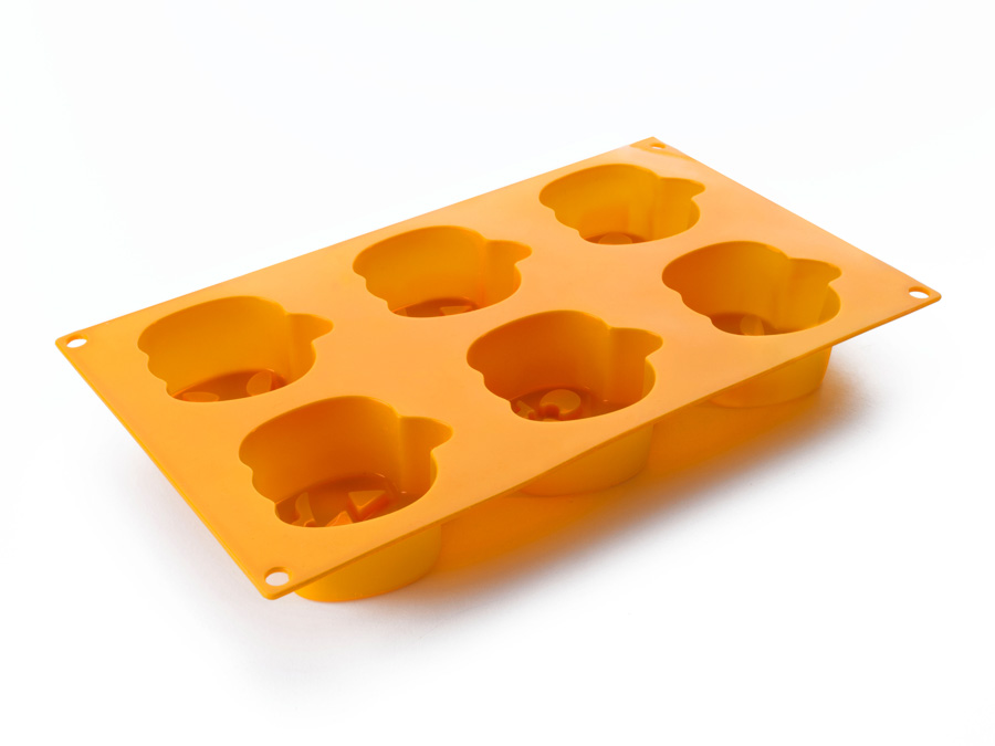 Moule Silicone Citrouille 6 Cavités 30x17cm
