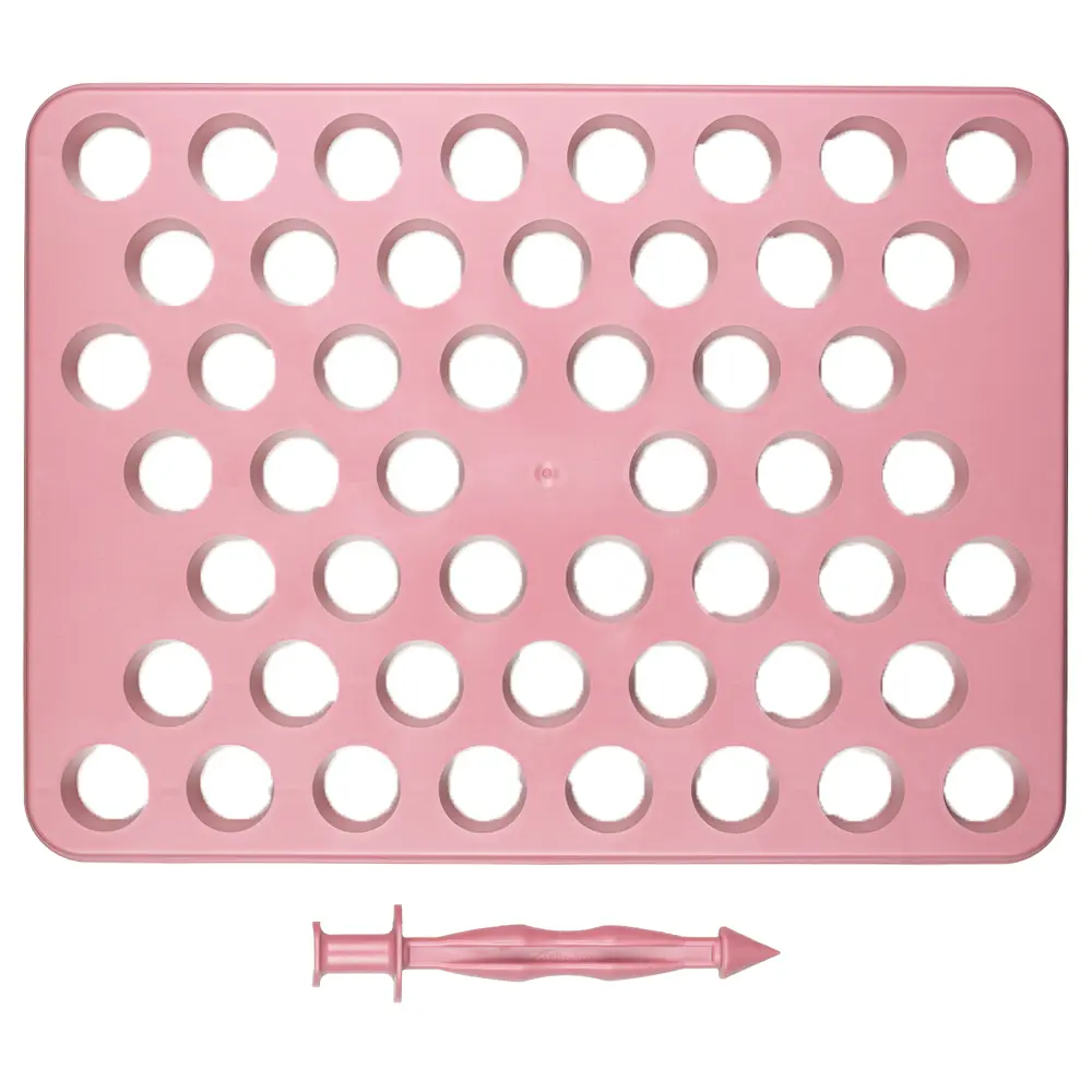 Plaque de portionnement R/B AVEC EMP. 15 g 2-en-1 avec 50 cavités