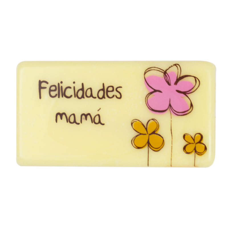 Happy Mother Assiettes de Chocolat Blanc Boîte de 60
