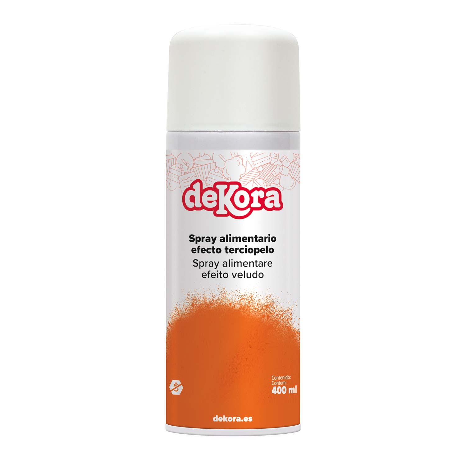 Dekora Orange Velvet Effect Spray Colorant 400ml