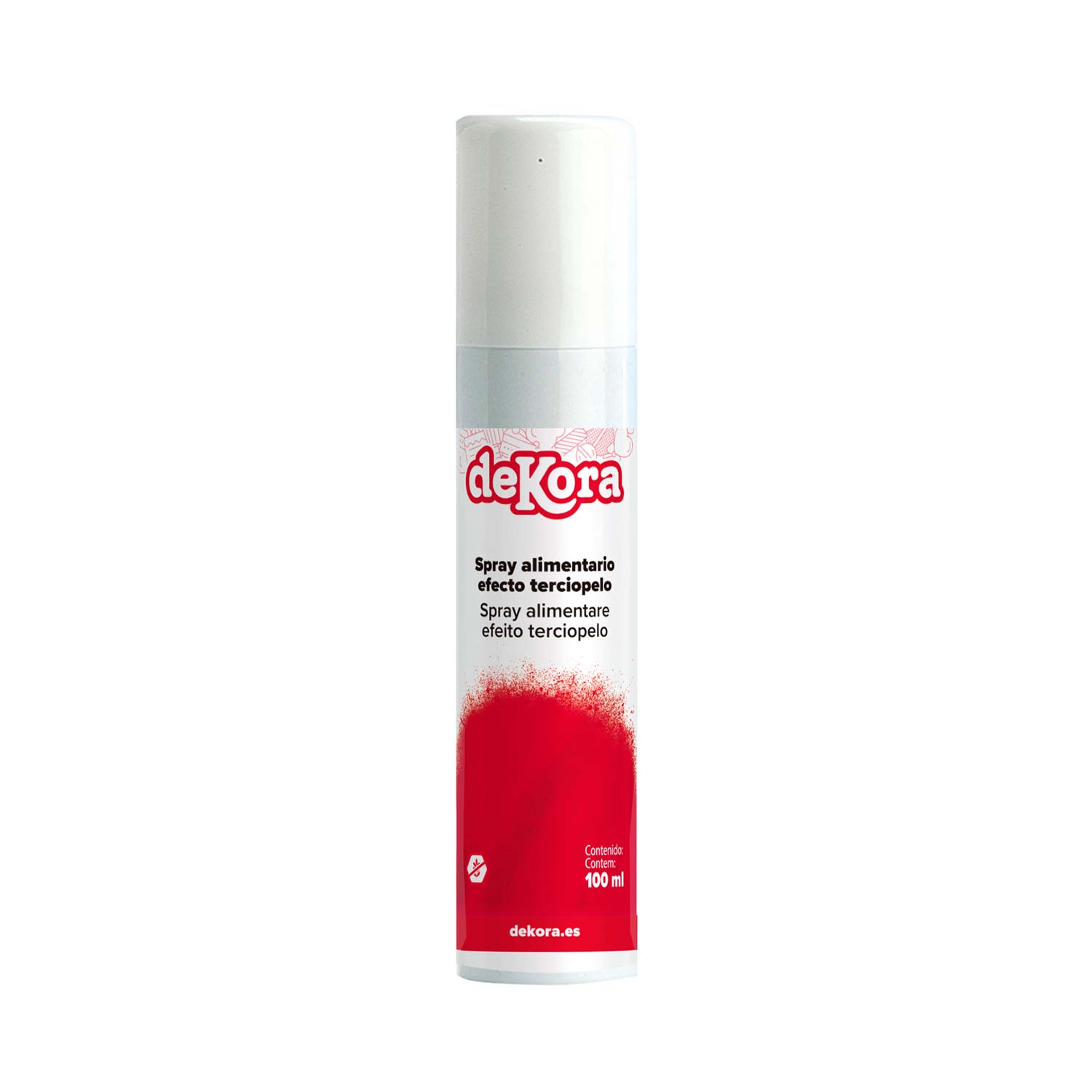 Colorant spray effet velours rouge 100ml (Dekora)