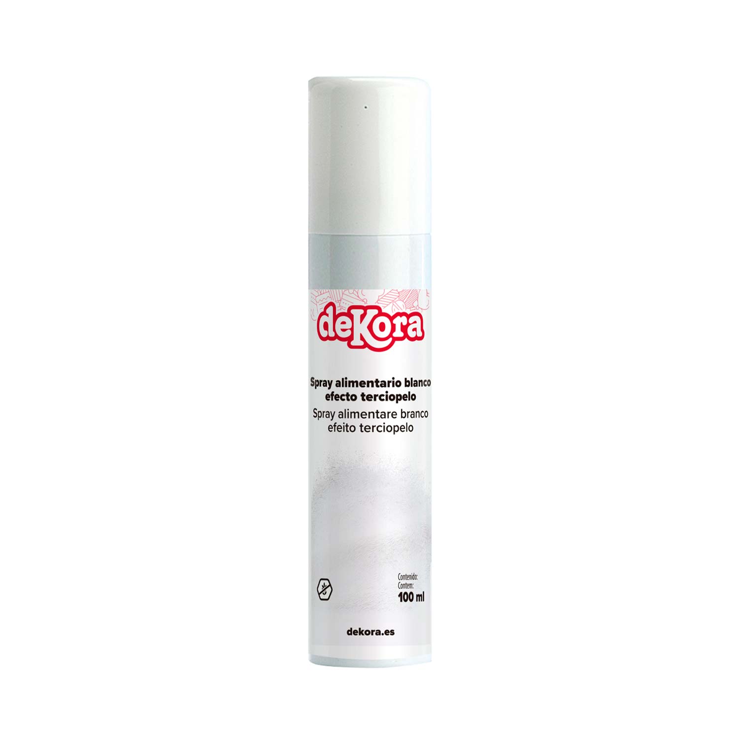 Colorant spray effet velours blanc 100ml (Dekora)