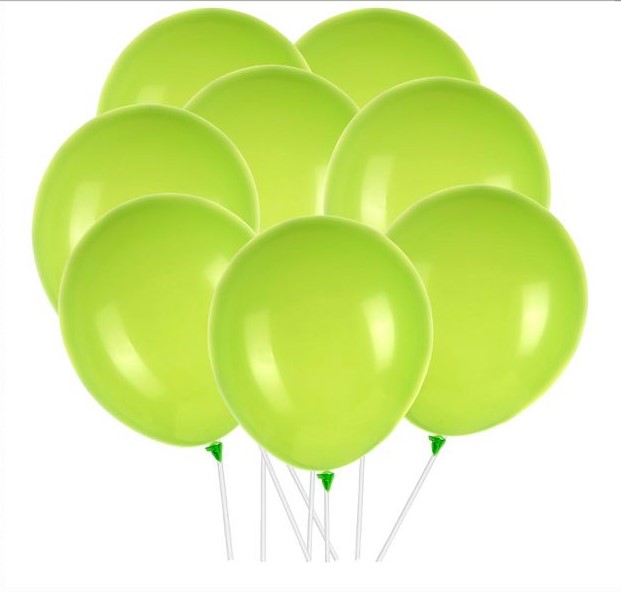 Ballons Verts 30cm 8 pièces.