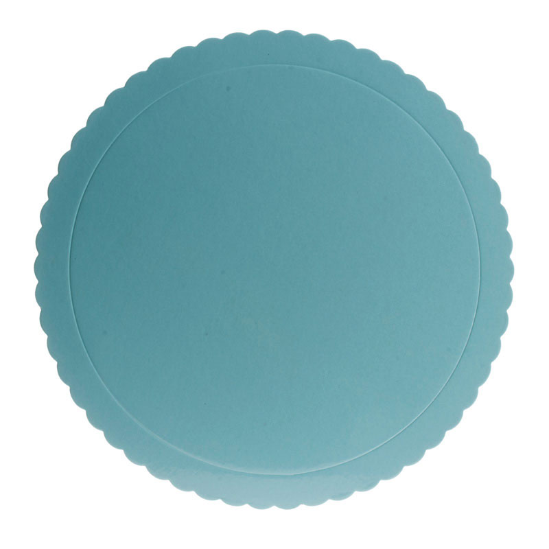 Base ronde ondulée bleue 30cm x h3mm