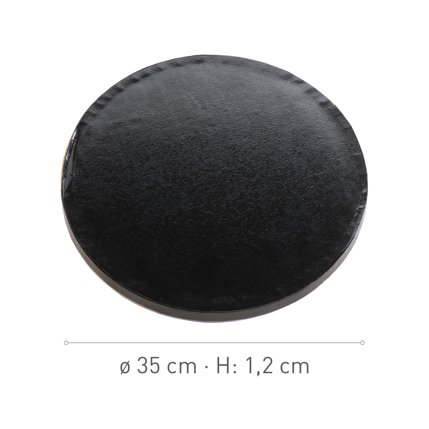 Base enduite noire 35 cm x hauteur 1,2 cm