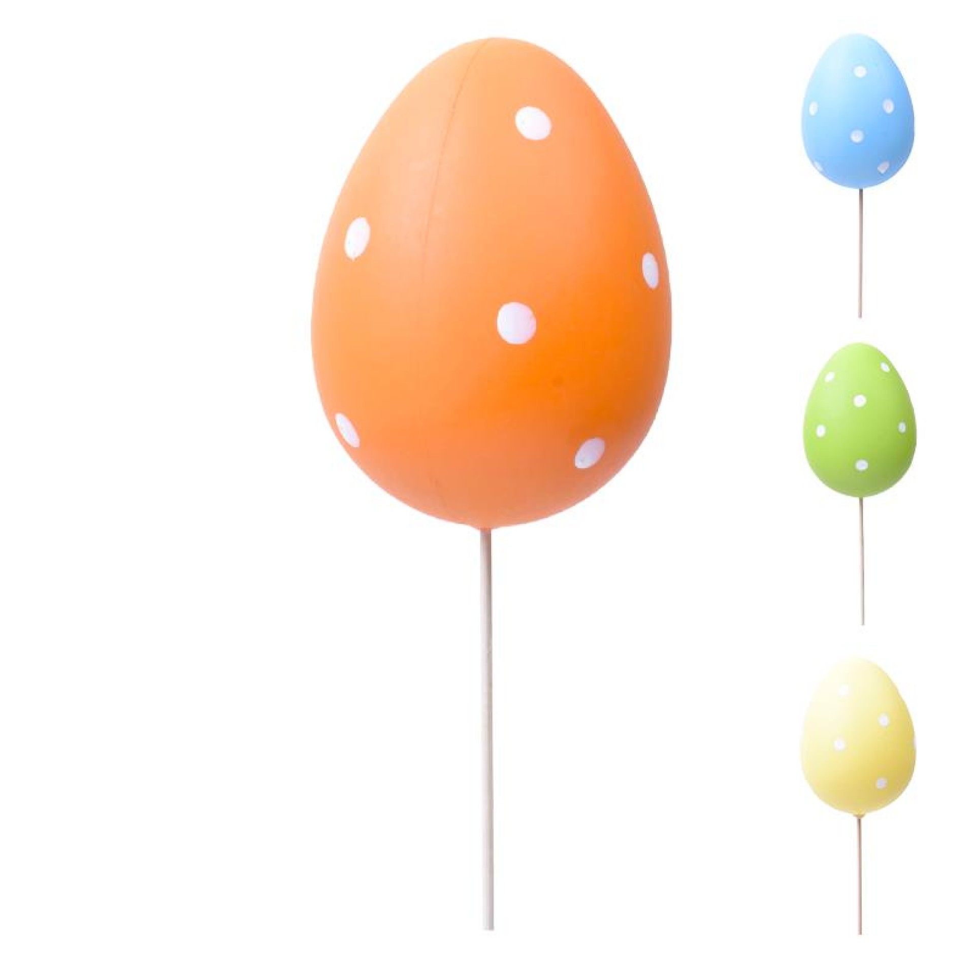 Oeuf de Pâques décoré d’une brochette 10x6cm