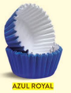 Moule en papier gourmand bleu roi 2.5x2.5x3cm Emb.100