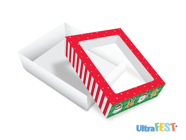 Boîte de 12 bonbons de Noël 14.4x10.7x4cm