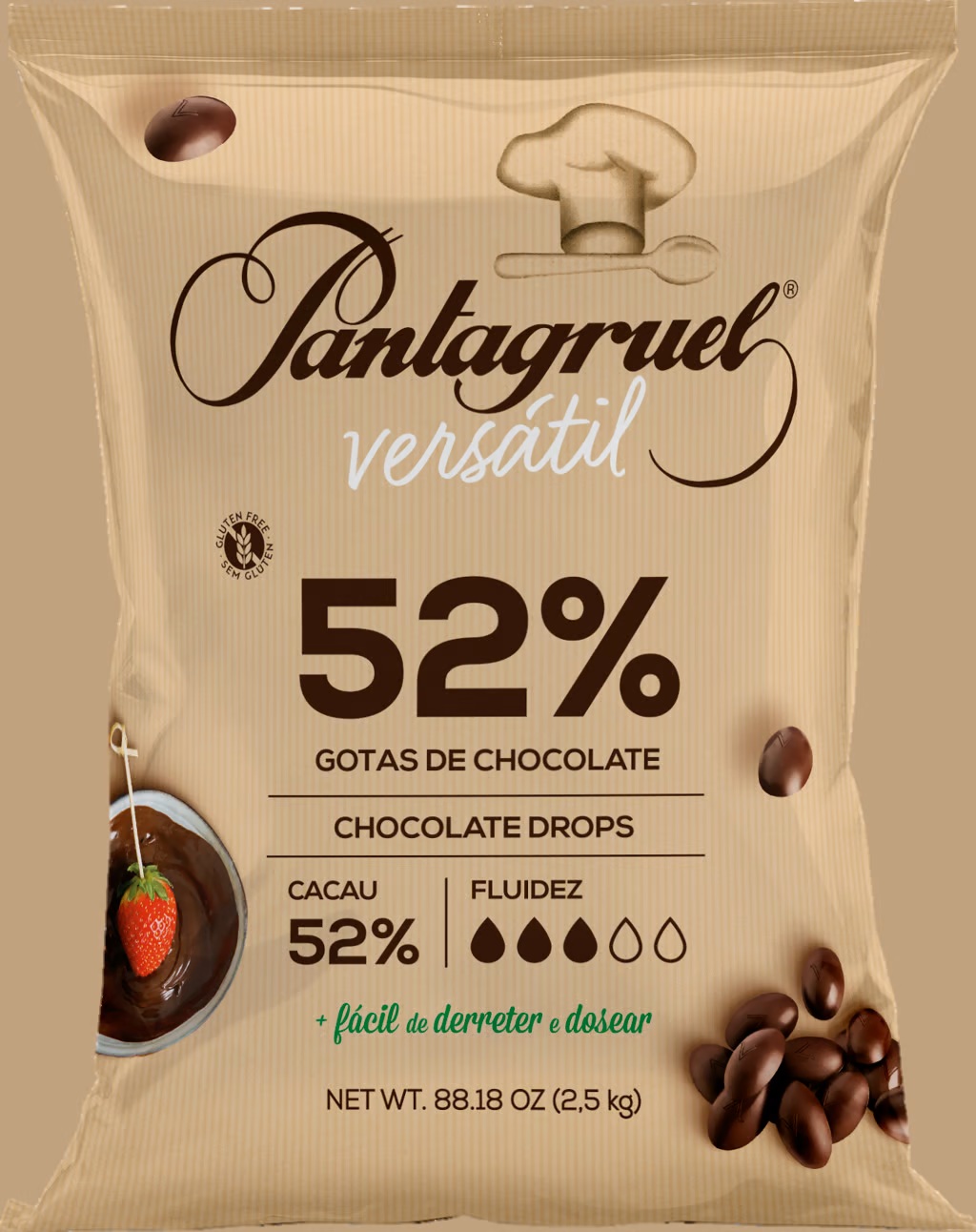 Pantagruel Tablette de chocolat noir 52 % M/C Sc. 2.5Kg