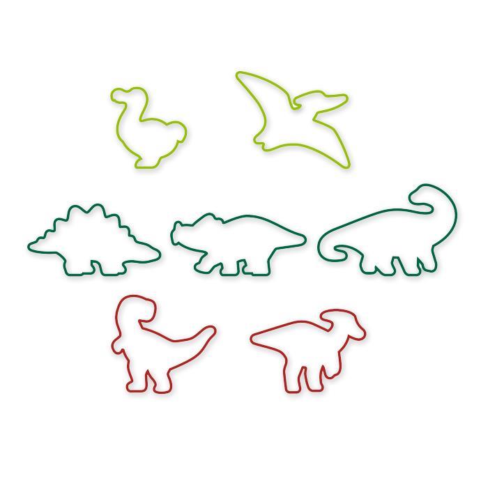 Coupe-pâte dinosaure 7 pièces.
