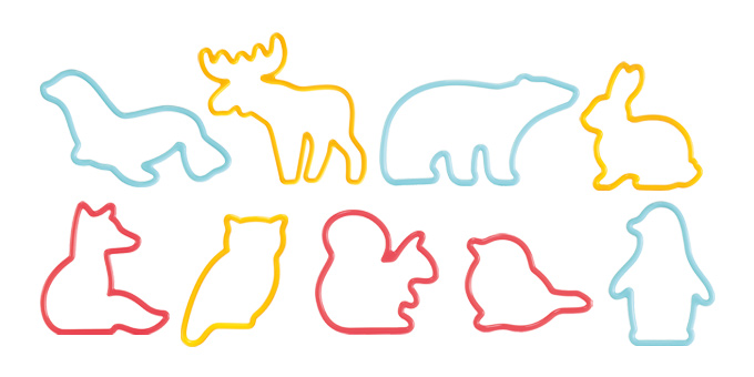 Delicia Coupe-pâtes animaux pour enfants 9 Pcs.