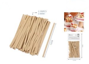 Attaches en métal kraft de 12 cm, paquet de 100