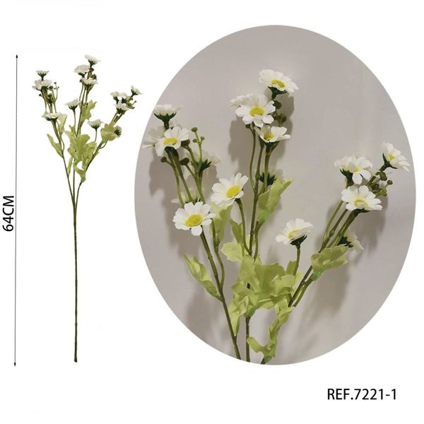 Tige de tournesol blanc 64cm