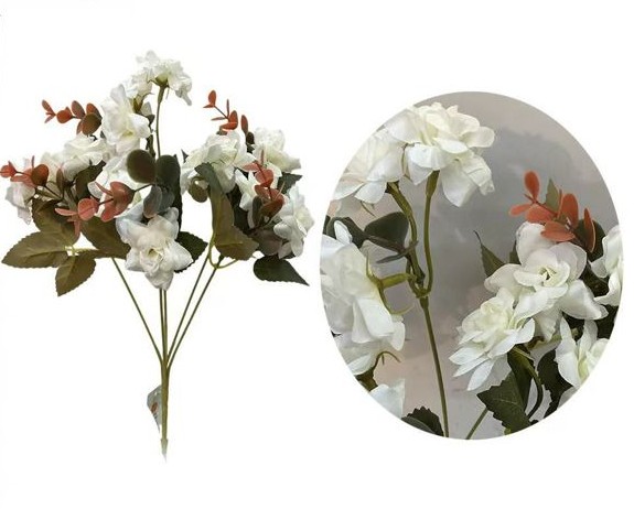 Bouquet de Roses C/15 Crème 30cm