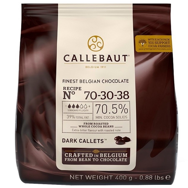 Callebaut Tablette de chocolat noir 70,5 % 400g