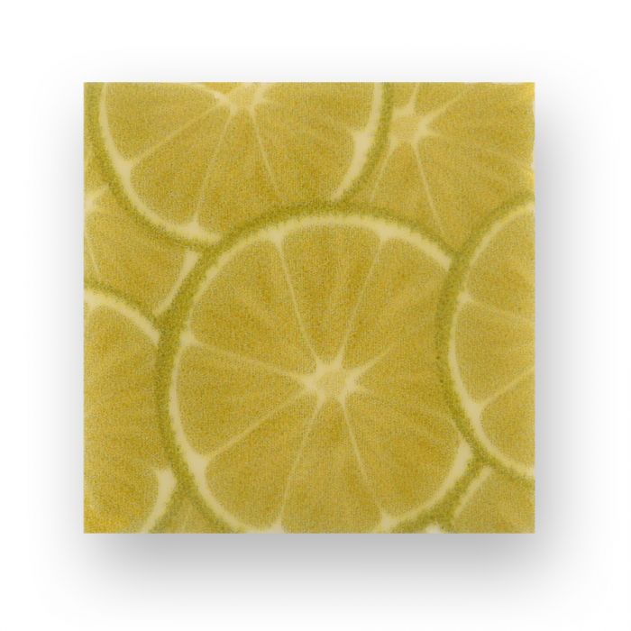 Carré de chocolat blanc au citron L2.8cm paquet.6