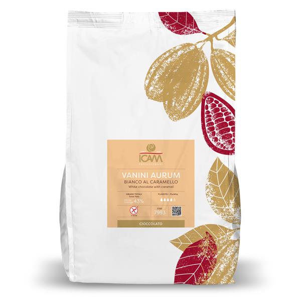 ICAM Chocolat Blanc Arum Caramel 43 % Sc. 1.5Kg