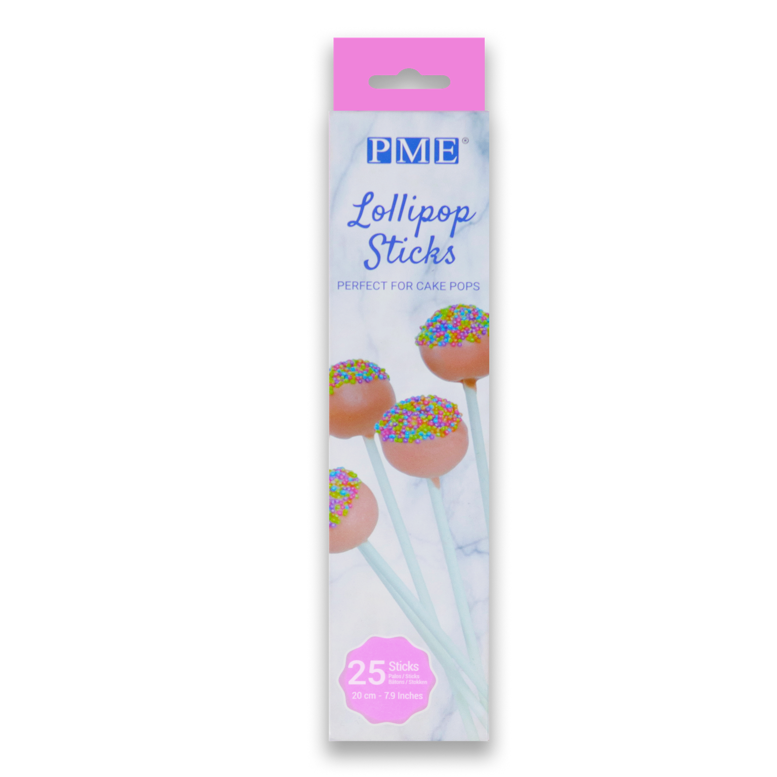 Bâtonnets de cake pops de 20 cm (PME), paquet de 25