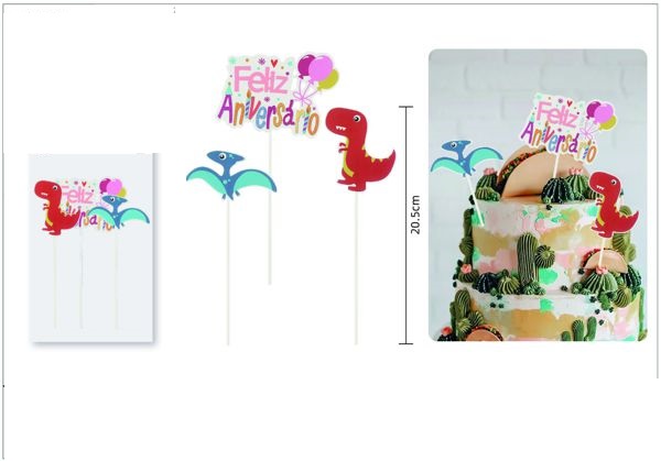 Ornement dinosaure joyeux anniversaire de 20,5 cm 3